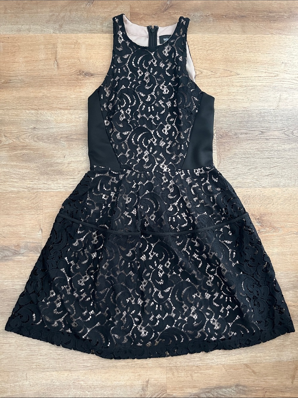 Mossimo Supply Co. Black Lace Fit-and-Flare Dress